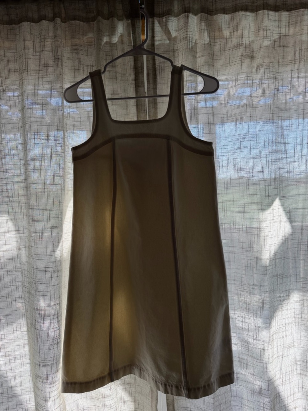 Madewell White Ribbed Denim Dress